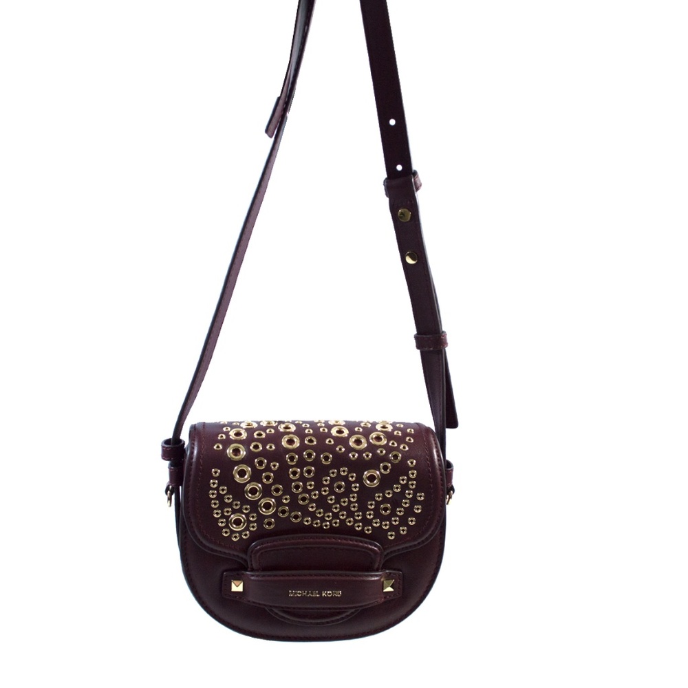 MICHAEL KORS CARY Oxblood Saddle Crossbody - Picture 10 of 13